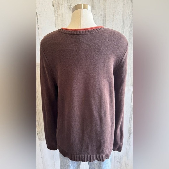 Fall Embroidered Autumn Leaf Sweater large beaded sequins‎ festivals layering - Picture 6 of 6